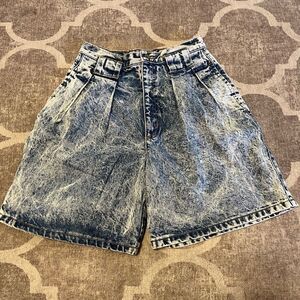 Palmettos acid wash high waisted denim jean mom shorts size 7 vintage